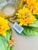 Natural Looking Beautiful Golden Sunflower Candle Holder Silk Flower Arrangement For Sale - Image 4 of 9
