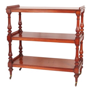 Antique English Mahogany Trolley / Etagere For Sale