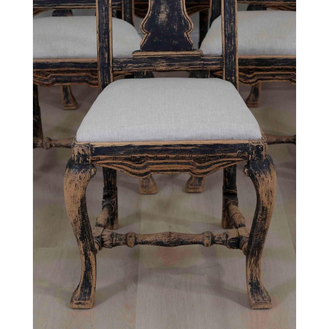 Set of Six Swedish Baroque Chairs, Circa 1750 For Sale - Image 11 of 14
