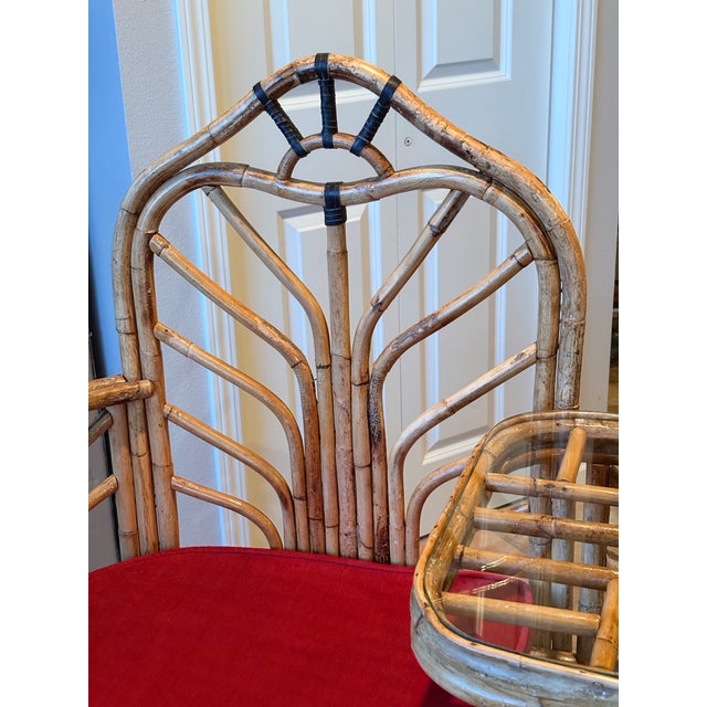 Mid-Century Rattan Chippendale Style Telephone Bench For Sale In Seattle - Image 6 of 17