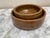 Set of two warm brown rustic handcrafted brown pet bowls, set of two. Sweet tiny paw prints are patterned on both small...
