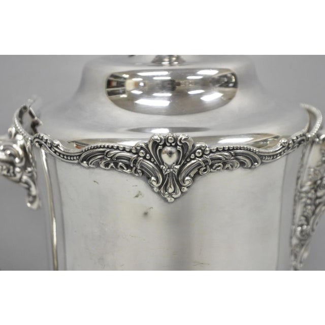 Early 20th Century Antique Derby Silver English Victorian Silver Plated Large Warm Water Pitcher For Sale - Image 5 of 18