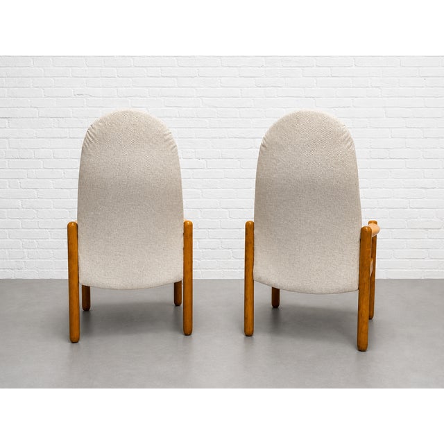 Pair of Oak Mid Century Modern Lounge Chairs | Danish MCM Armchairs, C. 1960’s For Sale - Image 10 of 10