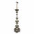 Metal Pair Antique Solid Pewter Baroque Style Candlestick Floor Lamps For Sale - Image 7 of 12