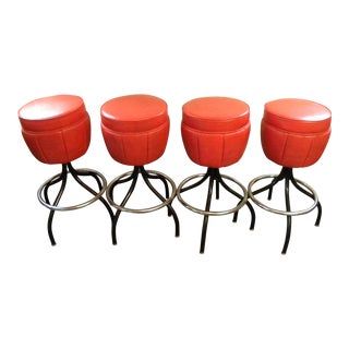 Vintage Mid Century Bar Stools- Set of 4 For Sale