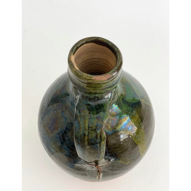 1930s Turkish Glazed Earthenware Oil Jug For Sale - Image 9 of 12