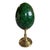 Late 20th Century Large 18” Maitland-Smith Malachite Egg on Brass Pedestal Stand For Sale - Image 5 of 6