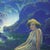 Art Deco Antique Maxfield Parrish Edison Mazda Calendar Print “Moonlight” C1932 For Sale - Image 3 of 7