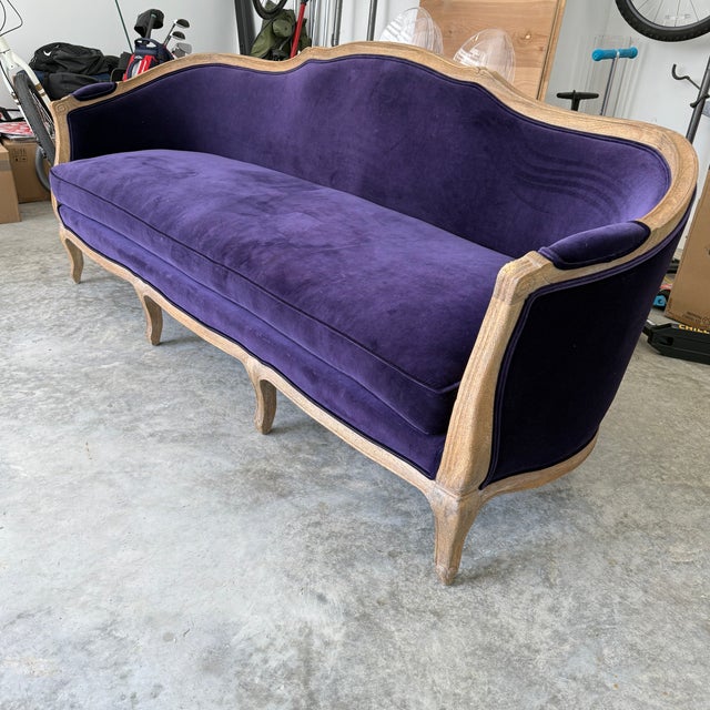 2010s Silvia Sofa in Schumacher Velvet For Sale - Image 5 of 10