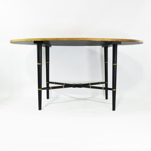 Vintage Chinoiserie Red Coffee Table With Hand-Painted Figures For Sale - Image 4 of 17