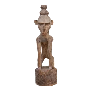 Tall Tribal Carved Barneo Statue