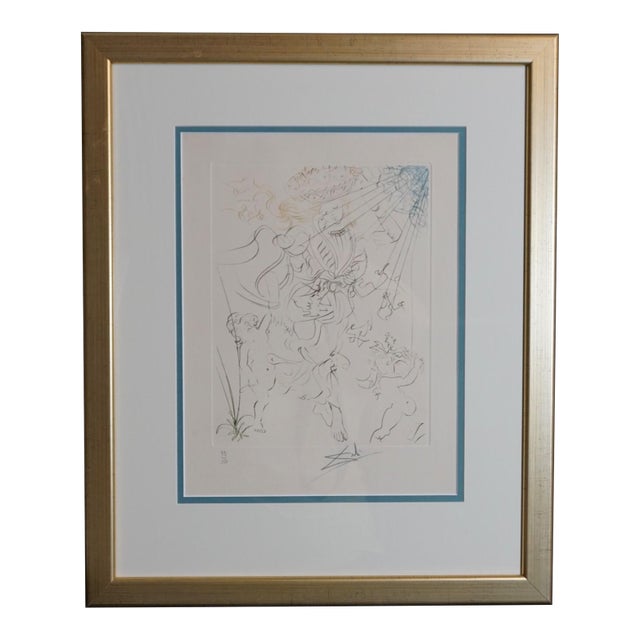 1970s Dali Autumn Hand Signed Numbered Etching Surrealism Rare Art For Sale