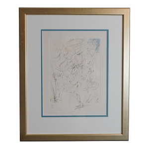 1970s Dali Autumn Hand Signed Numbered Etching Surrealism Rare Art