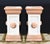 Brown Italian Marble Pedestal Column Tables, Set of 2 For Sale - Image 8 of 8