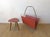 Small Red Tripod Table, 1960s For Sale - Image 6 of 7