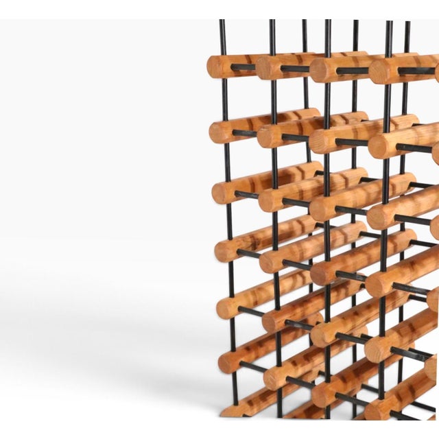 Mid 20th Century Large Architectural Mid Century 75 Bottle Wine Rack For Sale - Image 15 of 15