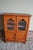 Brown Antique Oak Wooden Display Cabinet For Sale - Image 8 of 10