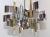 1970s Gaetano Sciolari Brass and Chrome Chandelier For Sale - Image 11 of 13