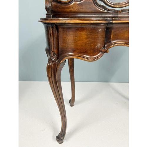 Metal French Louis XV Revival Dressing Table with Mirror and Stool, 1890s, Set of 2 For Sale - Image 7 of 15