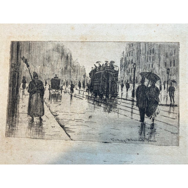 Henry Charles Gerard (1846-1897) created this Paris etching “ Boulevard Clichy” in the early 1890’s. He was a French...