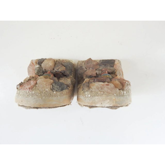 Vintage Handmade Crystal & Rock Bookends For Sale In Seattle - Image 6 of 9