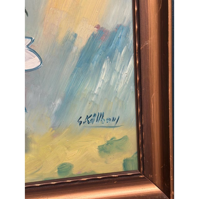 G. Källbom, Flower Motif in Pot, 1960s, Oil on Panel, Framed For Sale - Image 4 of 18