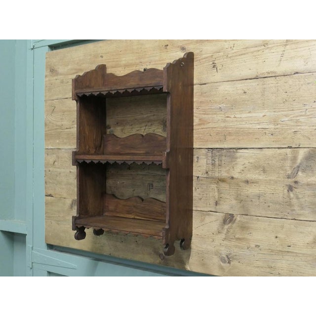 Arts and Crafts Open Front Wall Hanging Shelf, 1880s For Sale - Image 3 of 7