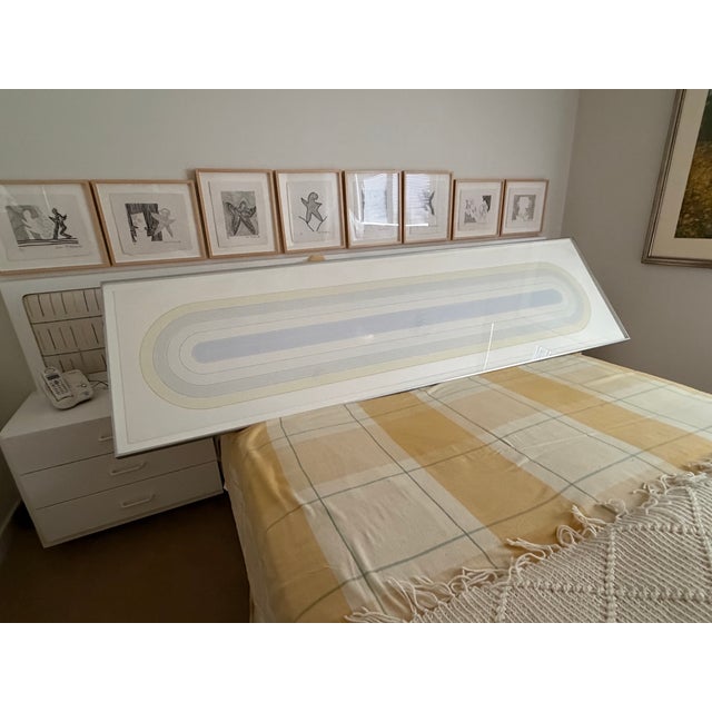 Original Frank Stella Del Mar Screenprint from 1972 Race Track Series #32/75 Signed and Numbered. Beautiful, pristine...