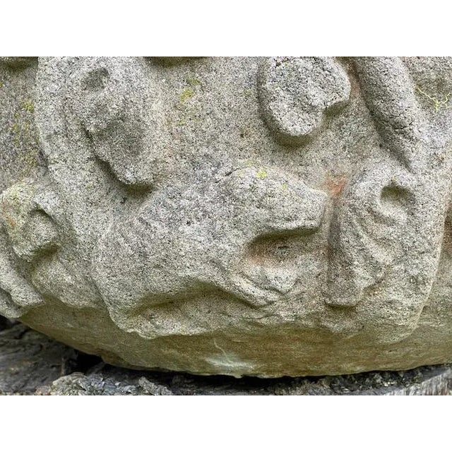 Large Antique Stone Planter With Medieval Hunting Scene For Sale - Image 9 of 13
