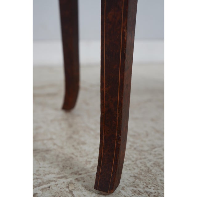 Vintage Italian Marquetry Inlaid Accent Table For Sale - Image 12 of 13
