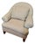 Custom Ethan Allen Neutral Patterned Club Chair With Down-Blend Cushioning For Sale