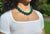Gemstone Mozambique Amazonite Beaded Necklace With Gold Plated Amazonite Clasp For Sale - Image 7 of 11