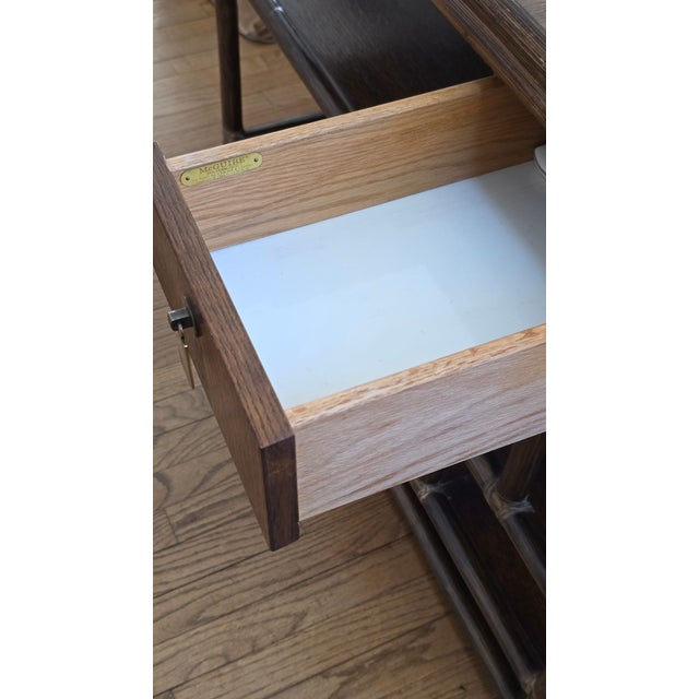 MCM 70's Era McGuire Faux Bamboo Bar Cart For Sale - Image 11 of 15