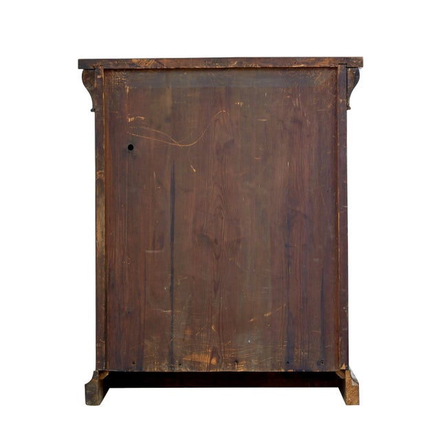 Mid 19th Century Mid 19th Century Empire Danish Mahogany Mirror on Cabinet, 1860s, Set of 2 For Sale - Image 5 of 9