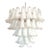 White Murano Glass Chandelier Mazzega Style 1980s For Sale