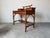1980s Vintage British Colonial Style Faux Bamboo & Cane Pagoda Desk With Matching Chair For Sale - Image 5 of 12