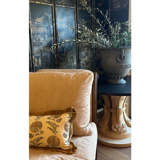 A custom pair of throw pillows made exclusively for THE TASTEMAKER SHOPPE! The fronts are wrapped with a Michael S. Smith...