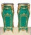 Pair French Napoleon III revival pedestals stands decorated in faux malachite and with original ormolu mounts Such a...
