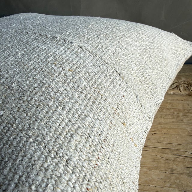 Vintage Rug Pillow Cover With Original Seams For Sale - Image 4 of 6