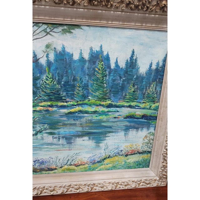 1960s Ann Ruge Post Impressionist Landscape Painting Wall Art, Framed For Sale - Image 4 of 12
