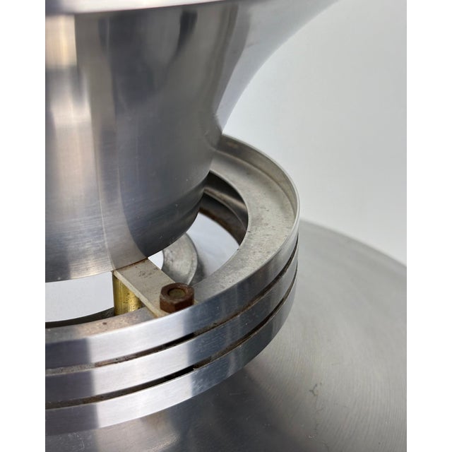 Danish Space Age UFO Brushed Aluminum Pendant Lamp, 1970s For Sale - Image 14 of 18