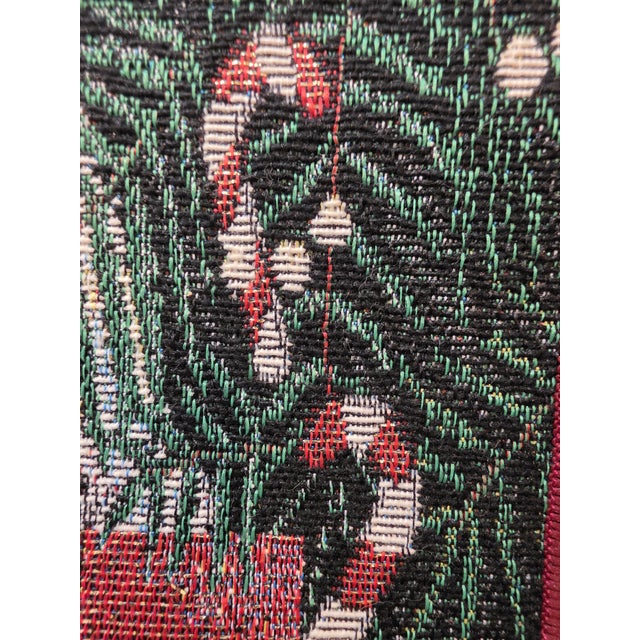 Late 20th Century Woven Tapestry Holiday Cats Bell Pull Wall Hanging For Sale - Image 11 of 12