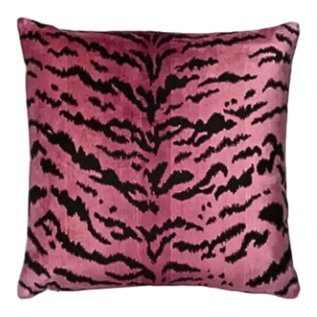 22" Velvet Throw Pillow, Scalamandre For Sale