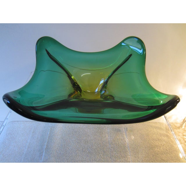 Large Sommerso Murano Glass Bowl from Seguso, 1960s For Sale - Image 4 of 5
