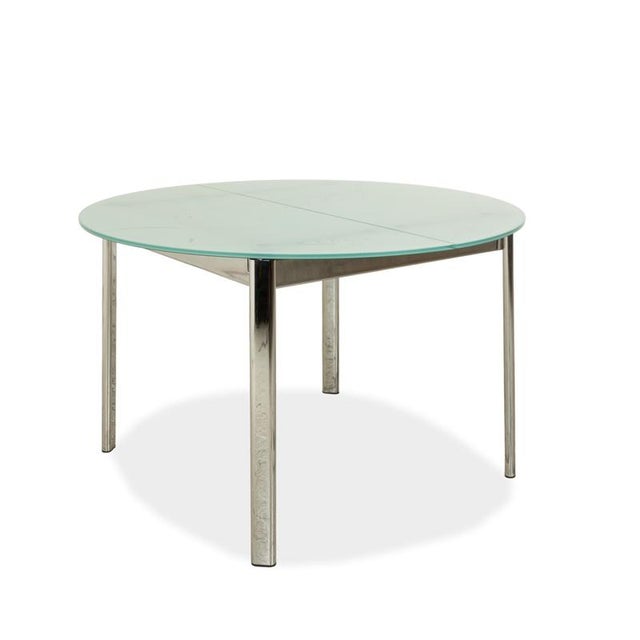 Glass Dining Table with Silver-Colored Frame from Calligaris For Sale - Image 6 of 10