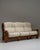 1970s French Chestnut Brown Brutalist Oak Upholstered Sofa For Sale - Image 11 of 15
