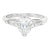 Mid Century Platinum Approximately 1 Carat Pearshape Classic Engagement Ring, Size 5.25 For Sale