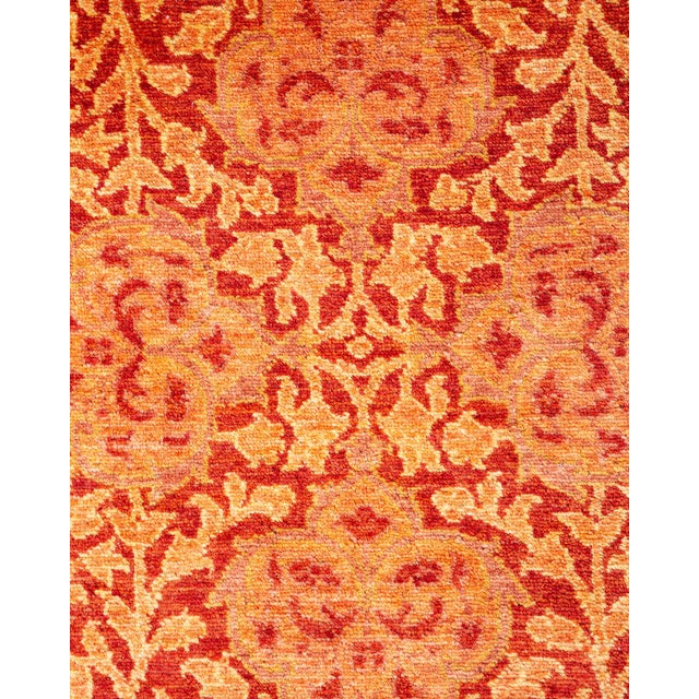Traditional Mogul Hand-Knotted Runner Rug - Orange, 2' 5" x 11' 9" For Sale - Image 3 of 8