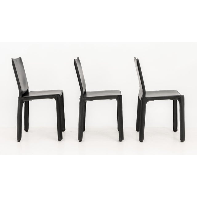 Set of Six Mario Bellini for Cassina "Cab 412" Side Chairs For Sale - Image 13 of 14