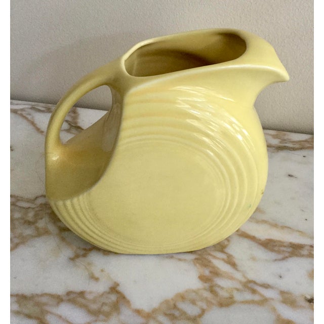 Canary Yellow 1970s Old Marked Fiesta Pitcher For Sale - Image 8 of 8